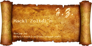 Hackl Zoltán névjegykártya