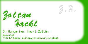 zoltan hackl business card